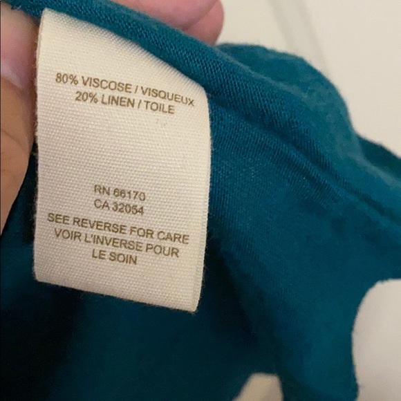 NWOT vintage free people blue v neck shirt size:M - Picture 7 of 10